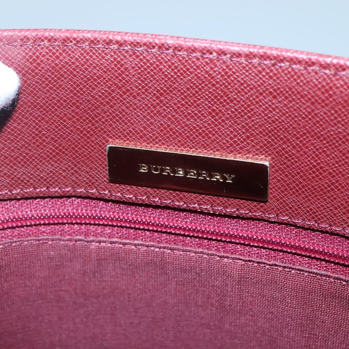 BURBERRY Nova Check Tote Bag Canvas Beige Gold Auth 136853