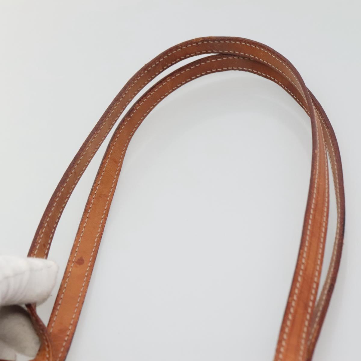 CELINE Macadam Canvas Tote Bag PVC Brown Gold Auth 136856