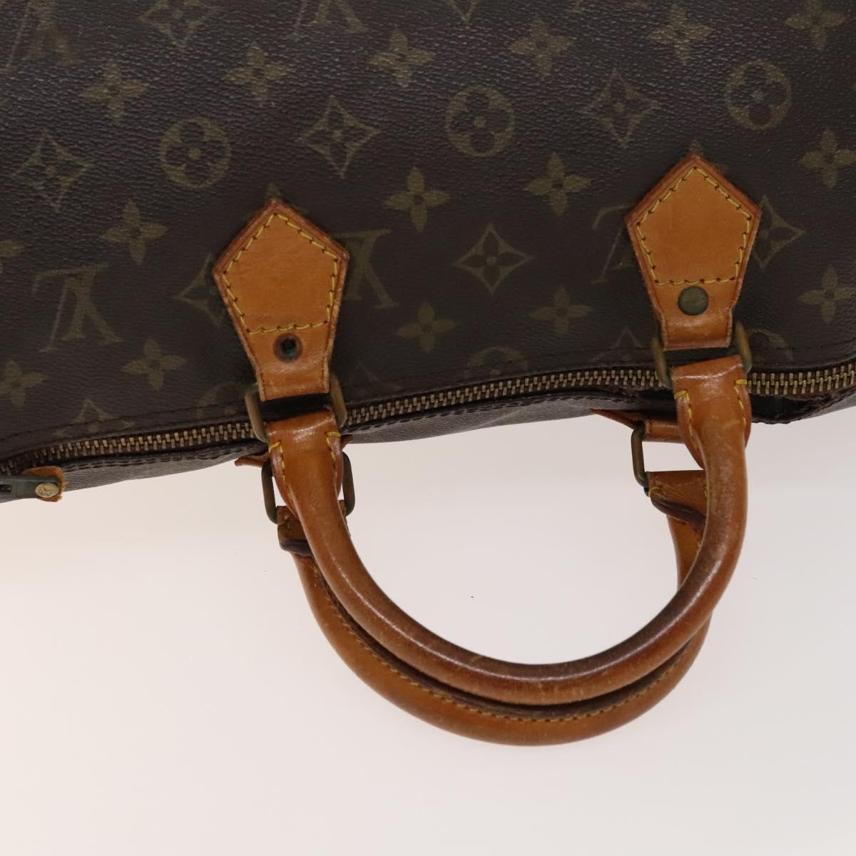 LOUIS VUITTON Monogram Speedy 35 Hand Bag M41524 LV Auth 136864