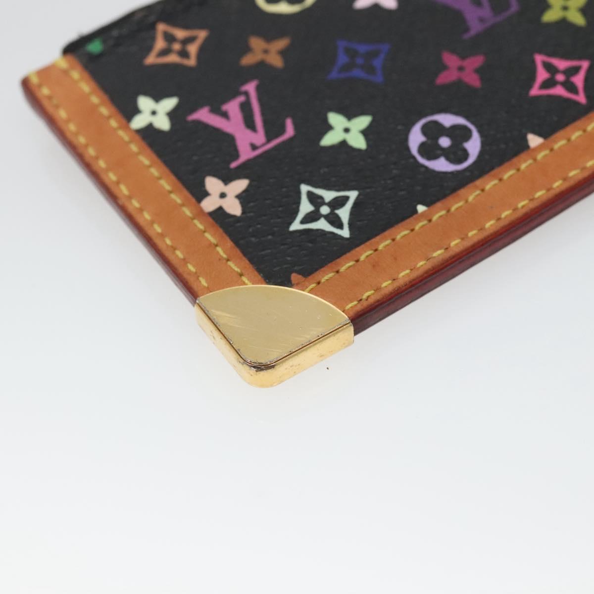LOUIS VUITTON Multicolor Pochette Cles Coin Purse Black M13664 LV Auth 136877