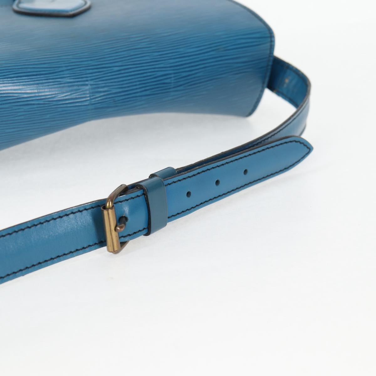 LOUIS VUITTON Epi Cartouchiere MM Shoulder Bag Blue M52245 LV Auth 136888
