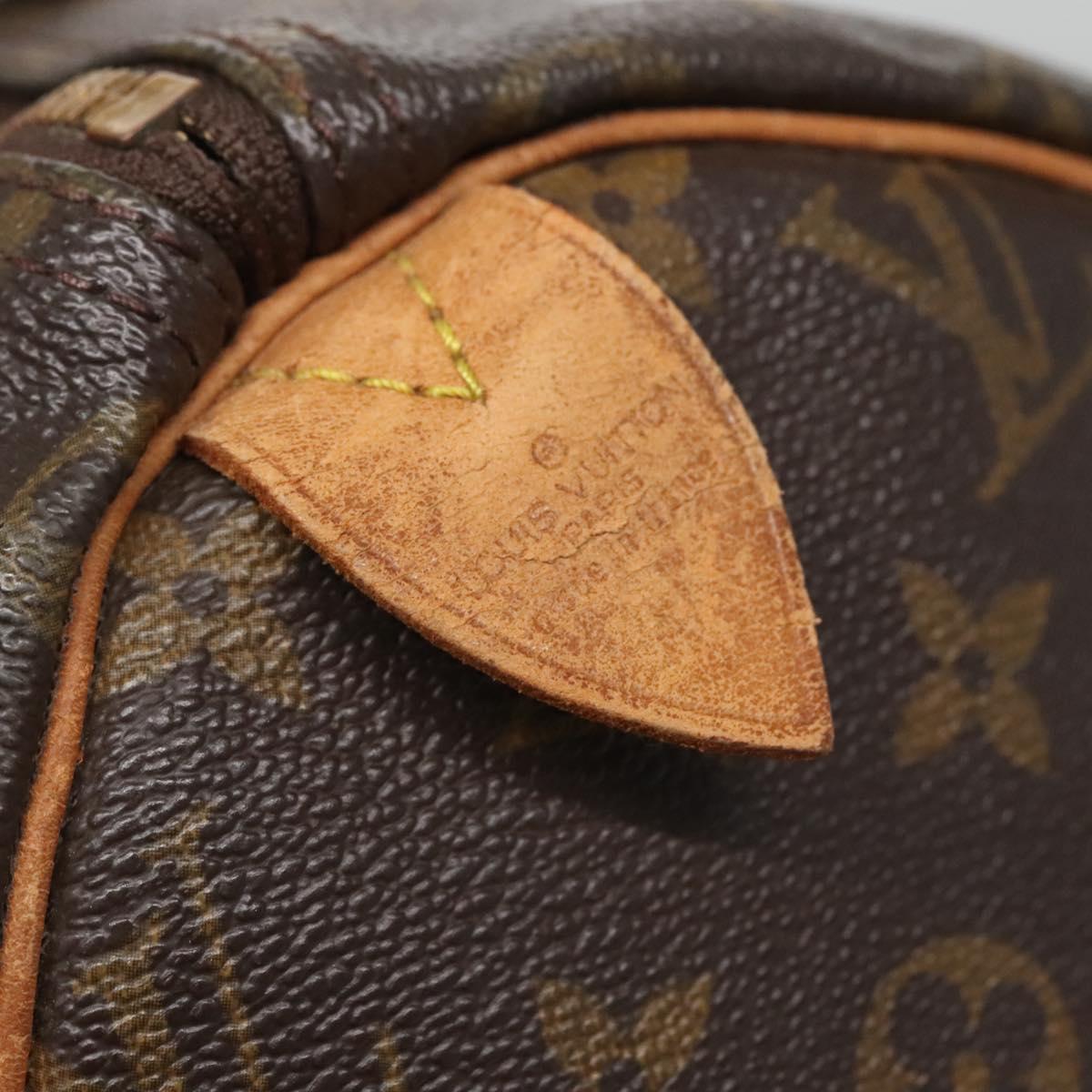 LOUIS VUITTON Monogram Speedy 30 Hand Bag M41526 LV Auth 136899