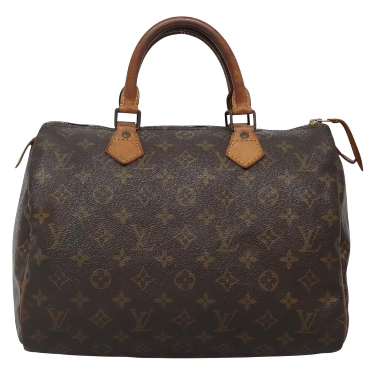 LOUIS VUITTON Monogram Speedy 30 Hand Bag M41526 LV Auth 136899