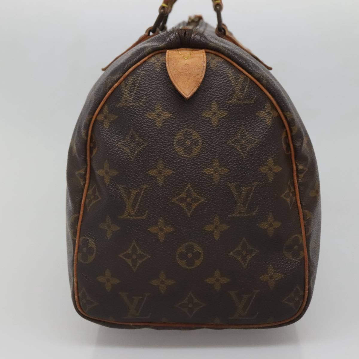 LOUIS VUITTON Monogram Speedy 30 Hand Bag M41526 LV Auth 136899