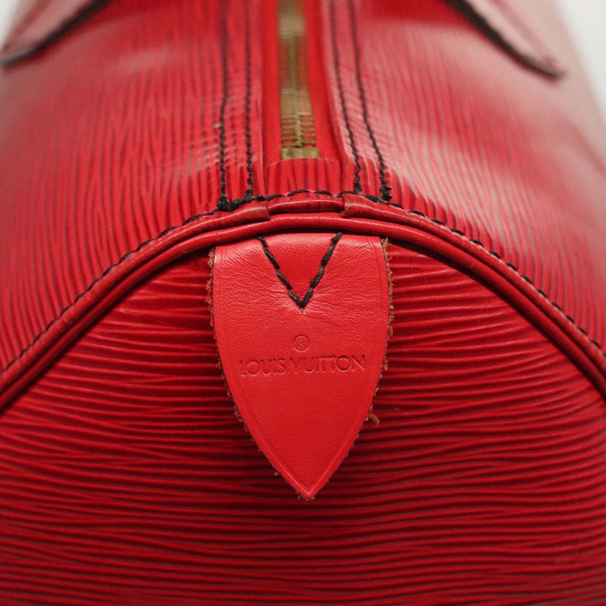 LOUIS VUITTON Epi Speedy 35 Hand Bag Castilian Red M42997 LV Auth 136904