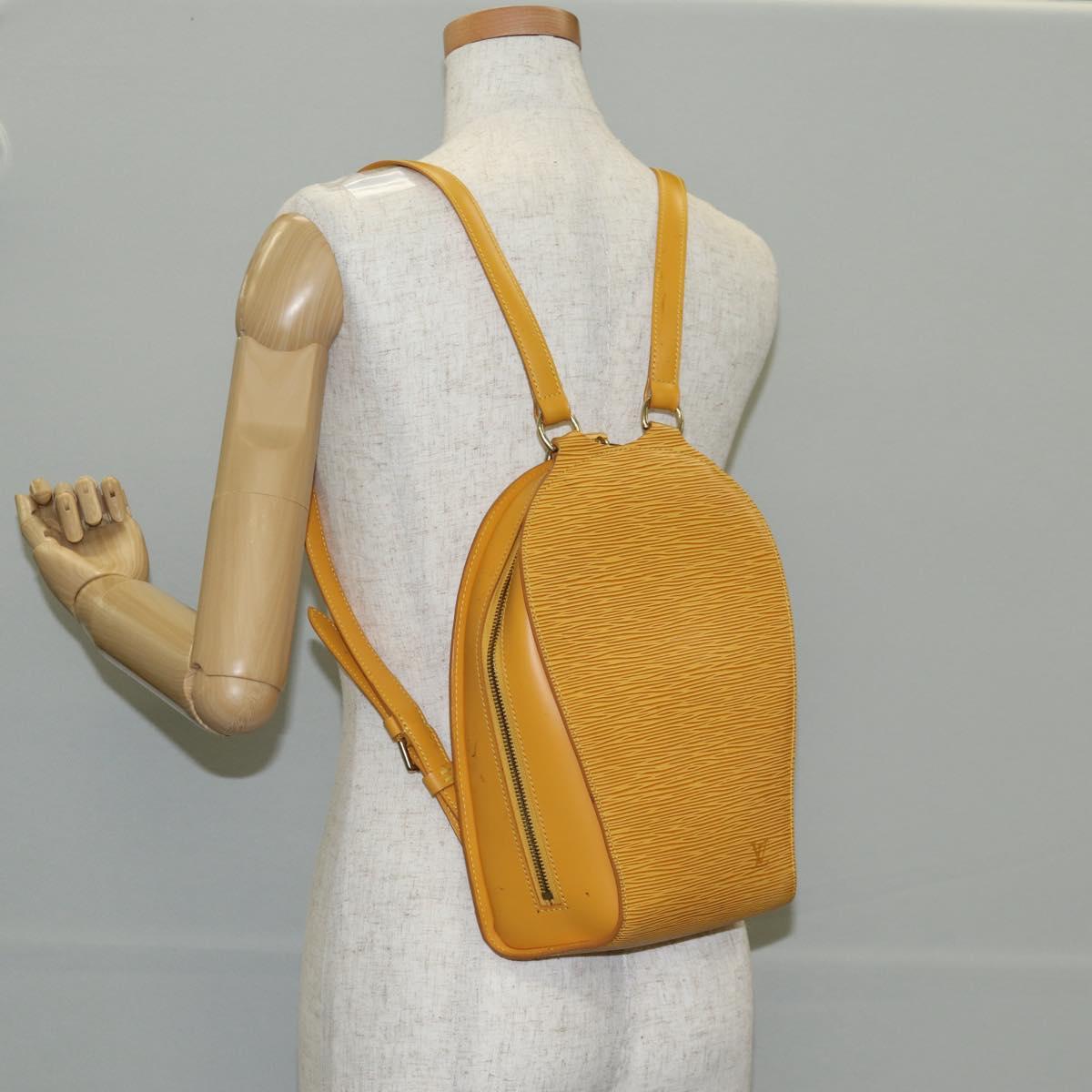 LOUIS VUITTON Epi Mabillon Backpack Yellow M52239 LV Auth 136925