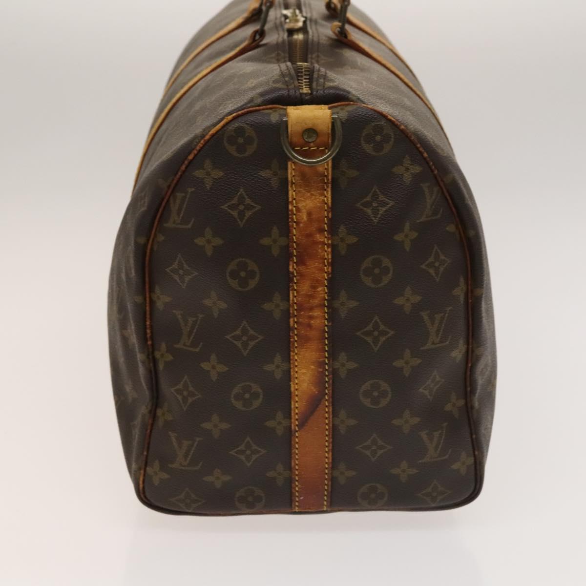 LOUIS VUITTON Monogram Keepall Bandouliere 50 Boston Bag M41416 LV Auth 136941