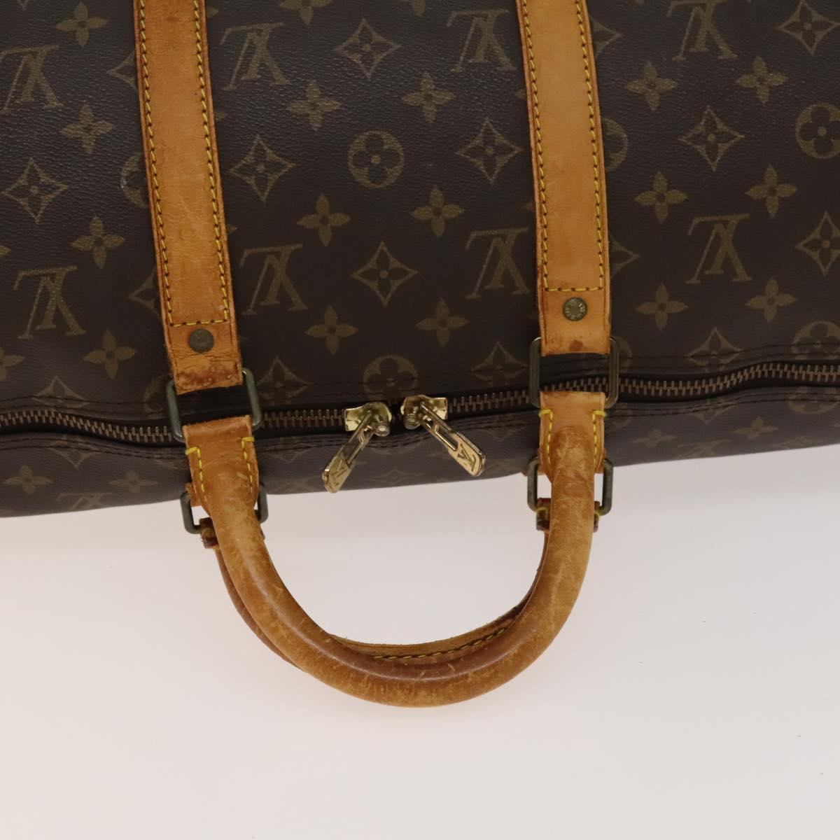 LOUIS VUITTON Monogram Keepall Bandouliere 50 Boston Bag M41416 LV Auth 136941