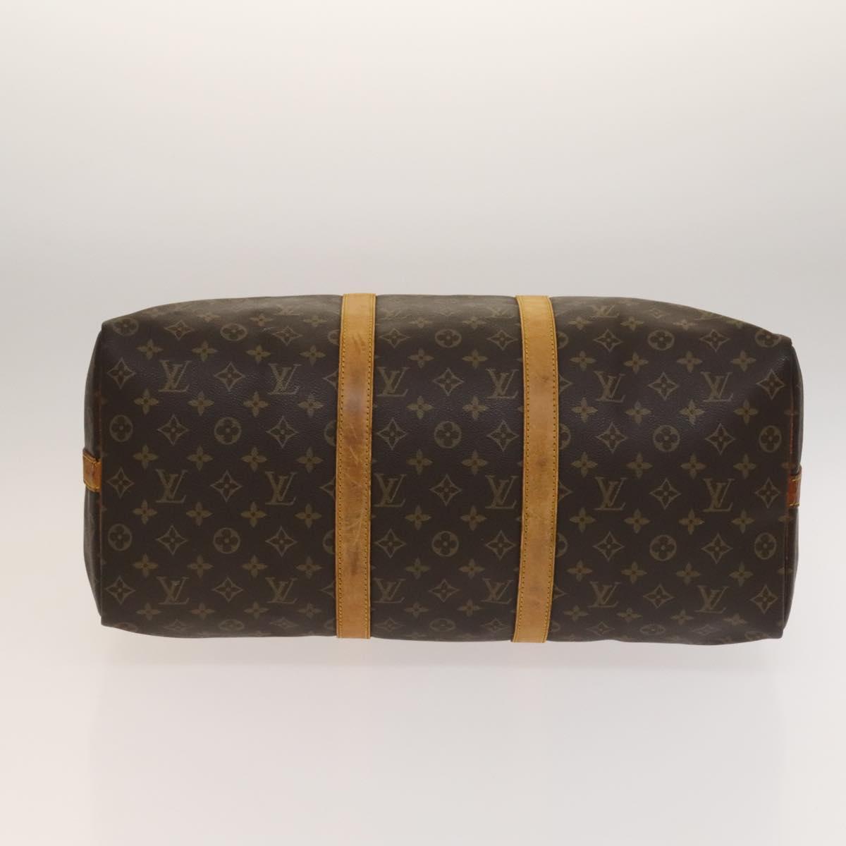LOUIS VUITTON Monogram Keepall Bandouliere 50 Boston Bag M41416 LV Auth 136941