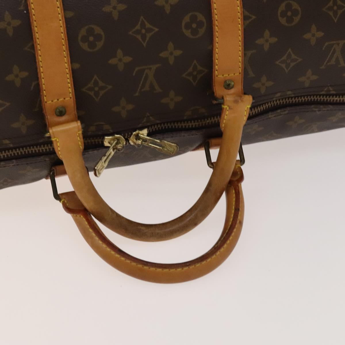 LOUIS VUITTON Monogram Keepall 55 Boston Bag M41424 LV Auth 136944
