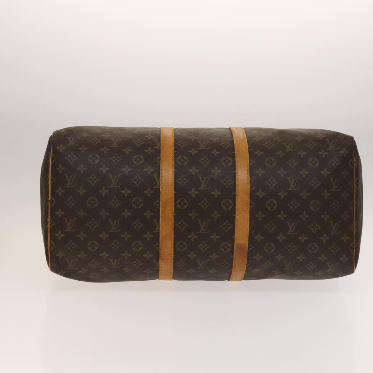 LOUIS VUITTON Monogram Keepall 55 Boston Bag M41424 LV Auth 136945