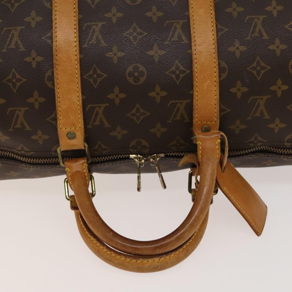 LOUIS VUITTON Monogram Keepall 50 Boston Bag M41426 LV Auth 136960