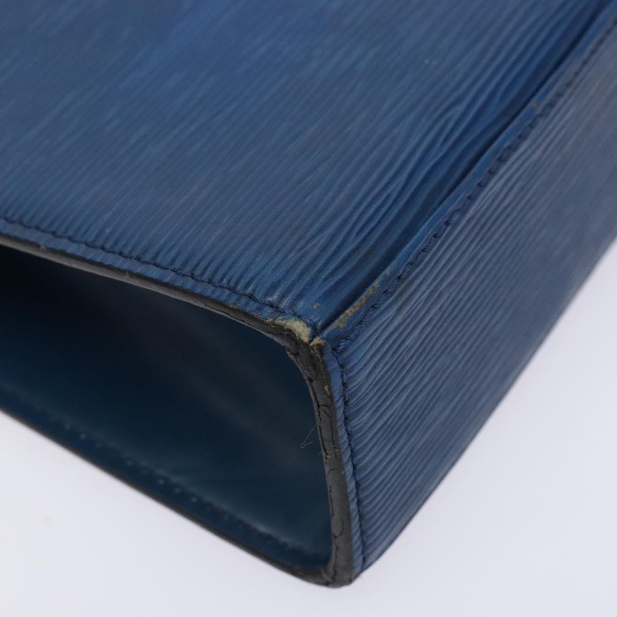 LOUIS VUITTON Epi Malesherbes Hand Bag Blue M52375 LV Auth 136983