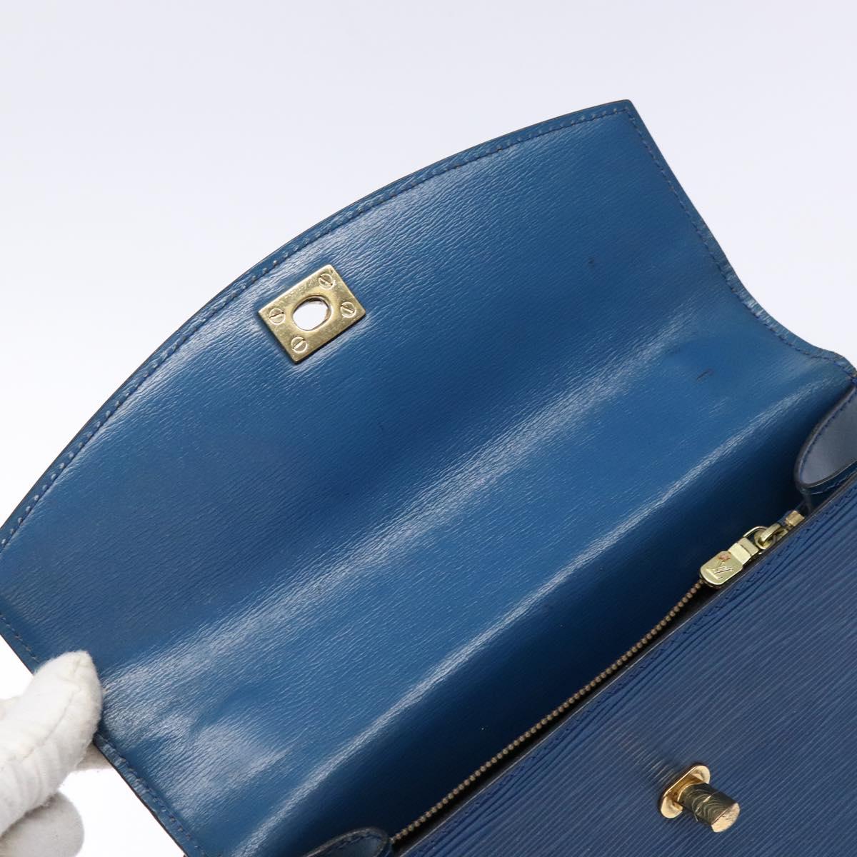 LOUIS VUITTON Epi Malesherbes Hand Bag Blue M52375 LV Auth 136983