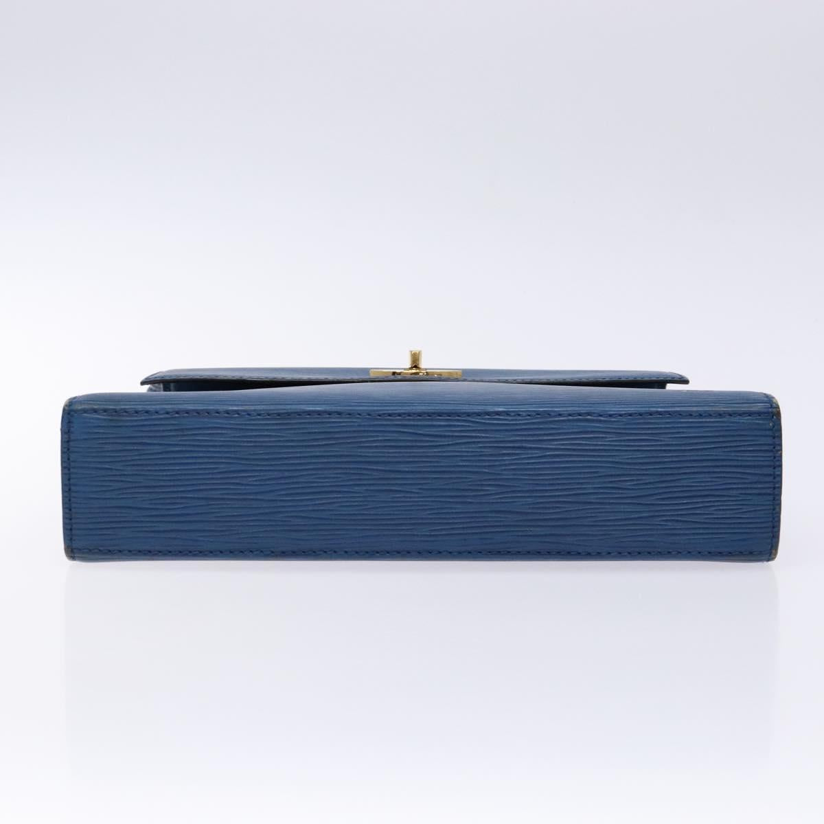LOUIS VUITTON Epi Malesherbes Hand Bag Blue M52375 LV Auth 136983