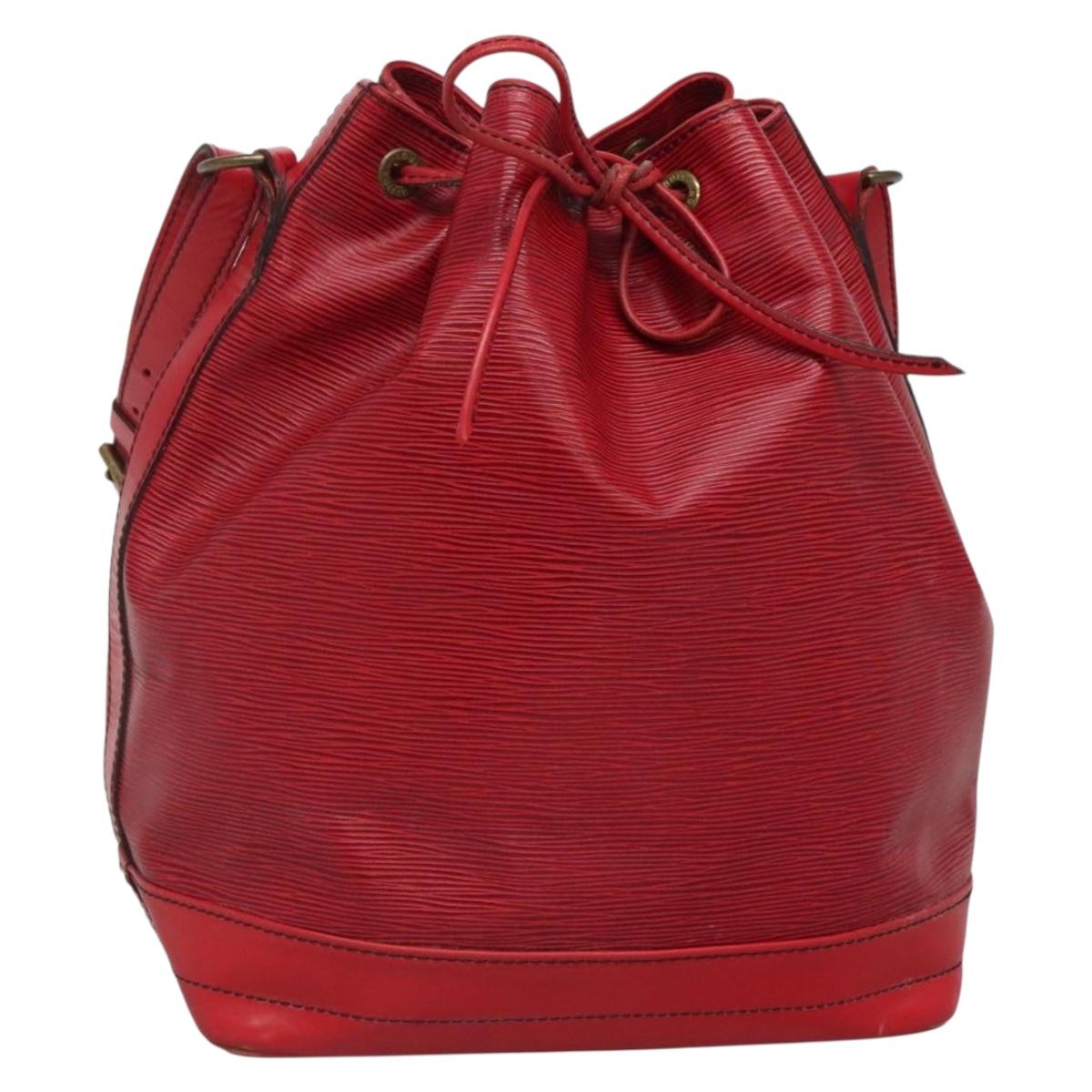 LOUIS VUITTON Epi Noe Shoulder Bag Red M44007 LV Auth 136984