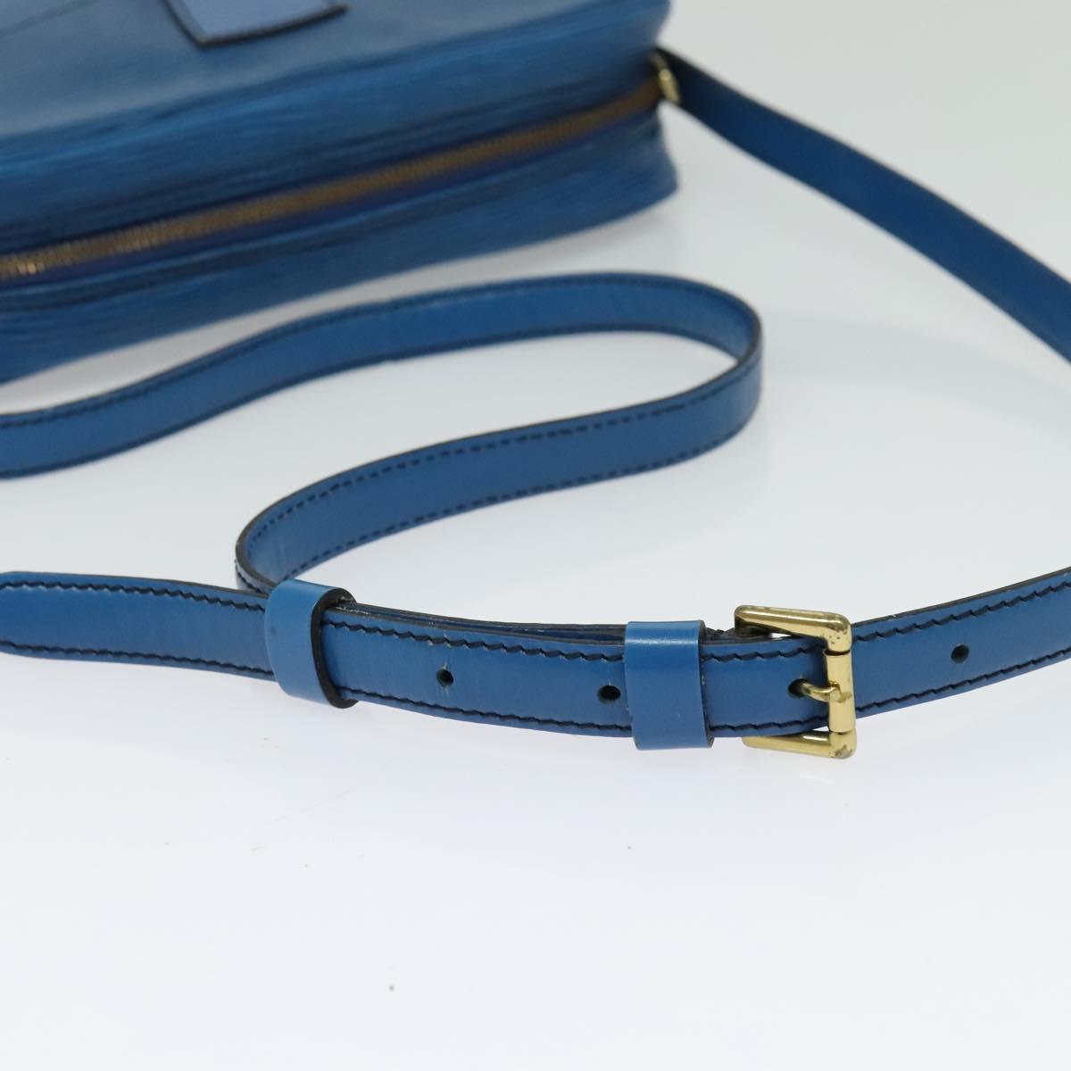LOUIS VUITTON Epi June Feuille Shoulder Bag Blue M52155 LV Auth 136985A