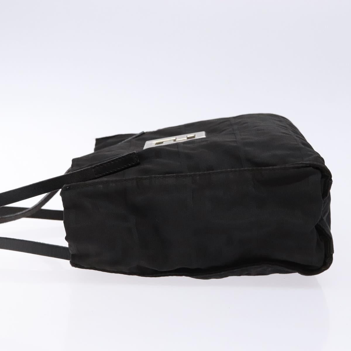 FENDI Zucca Canvas Tote Bag Black Auth 136997