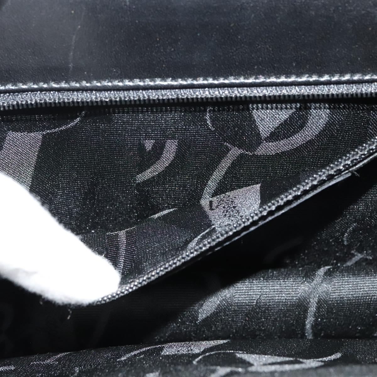 Salvatore Ferragamo Gancini Shoulder Bag Leather Black Gold Auth 137001