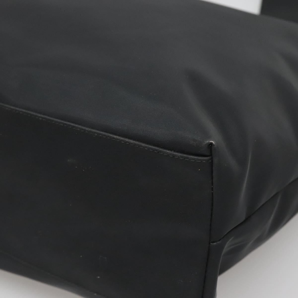 Salvatore Ferragamo Gancini Tote Bag Nylon Black Auth 137003