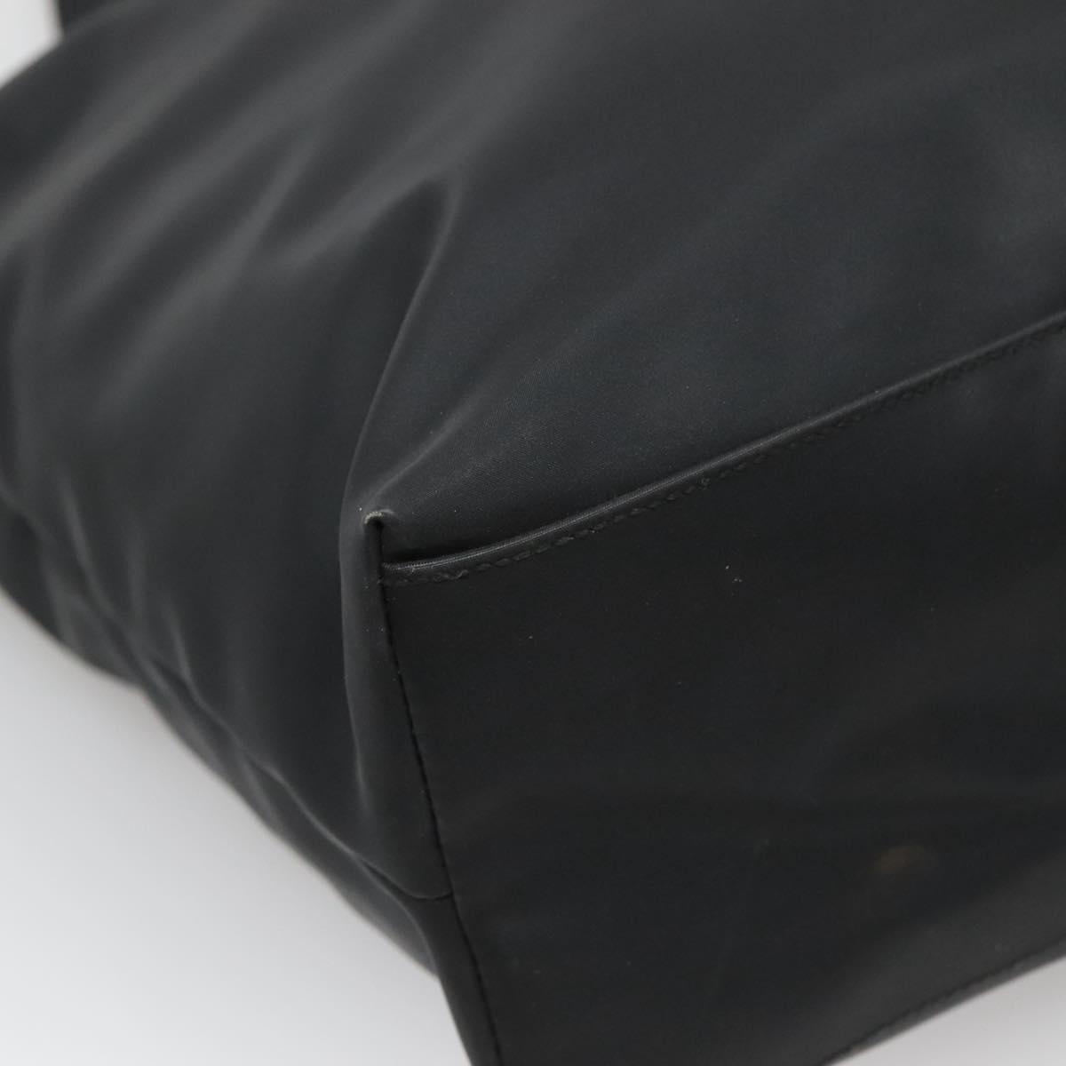 Salvatore Ferragamo Gancini Tote Bag Nylon Black Auth 137003