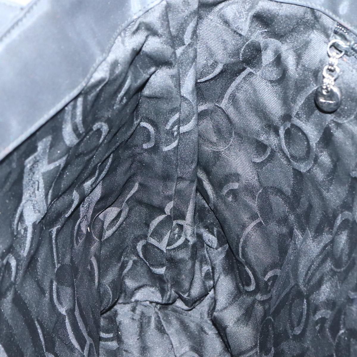 Salvatore Ferragamo Gancini Tote Bag Nylon Black Auth 137003