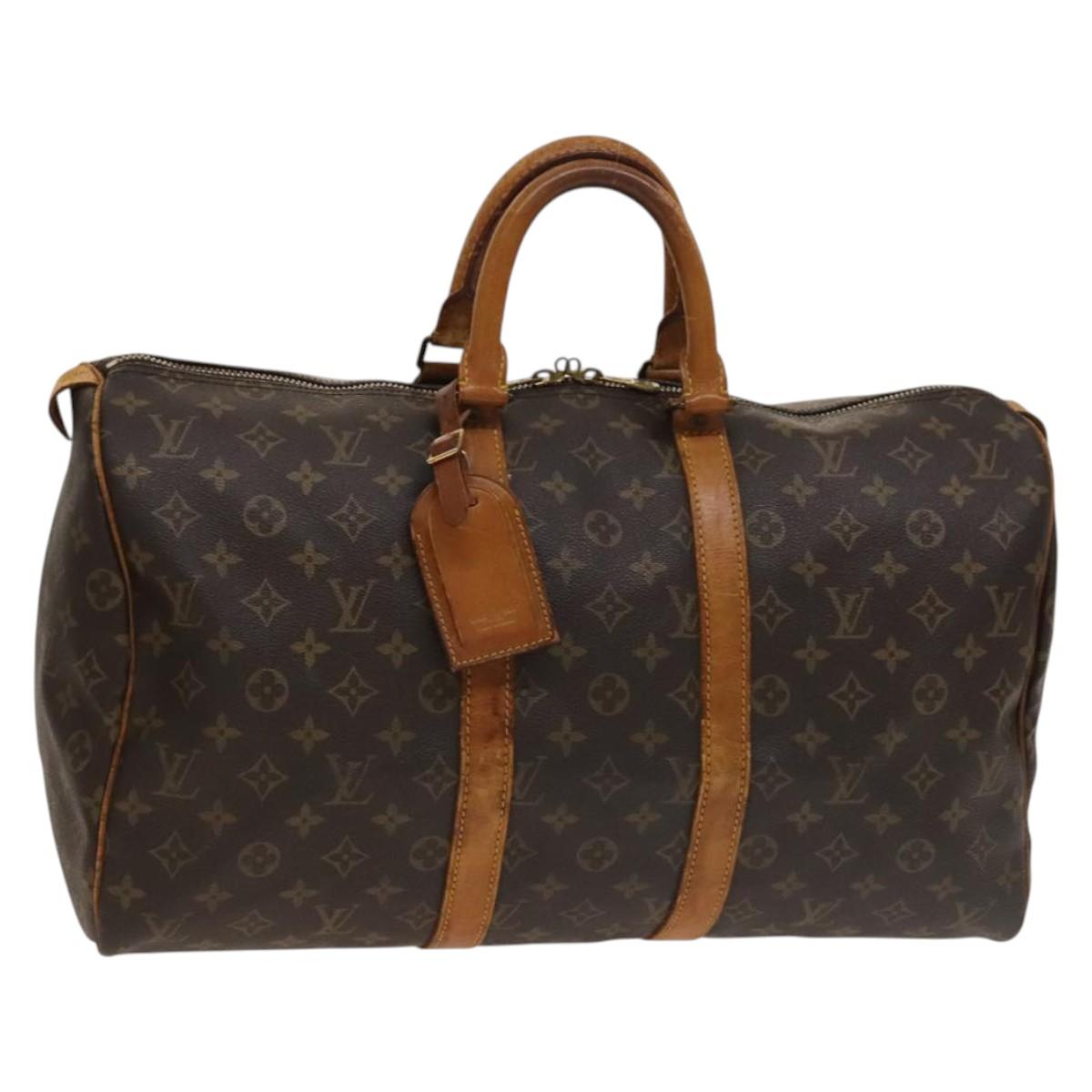 LOUIS VUITTON Monogram Keepall 45 Boston Bag M41428 LV Auth 137013