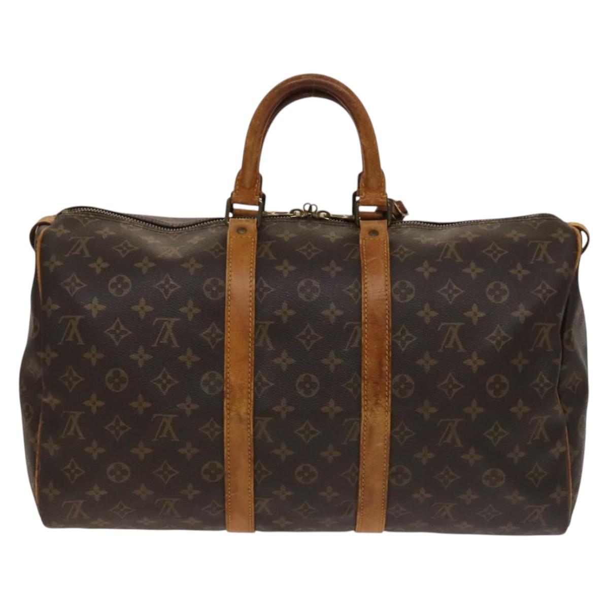 LOUIS VUITTON Monogram Keepall 45 Boston Bag M41428 LV Auth 137013