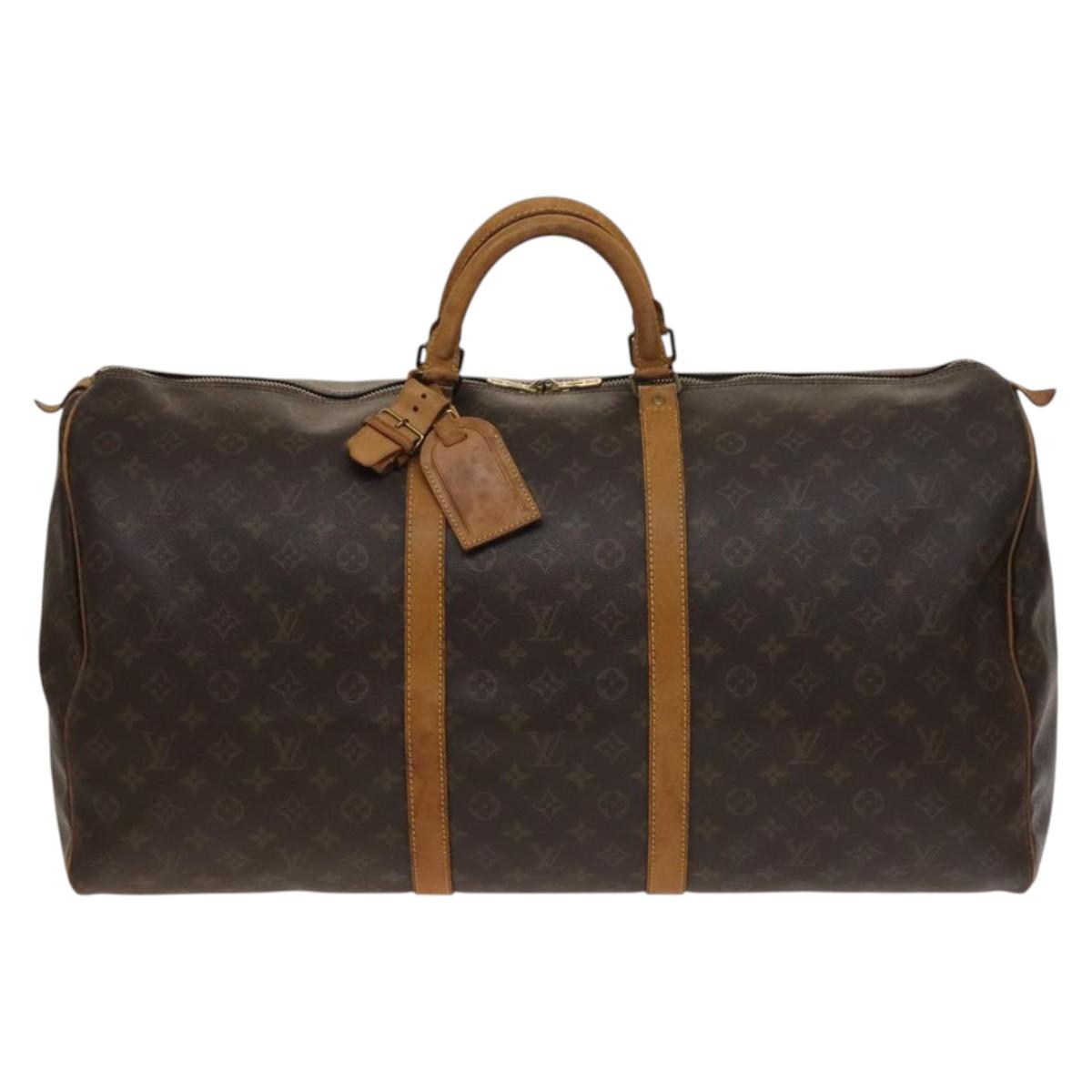 LOUIS VUITTON Monogram Keepall 60 Boston Bag M41422 LV Auth 137014