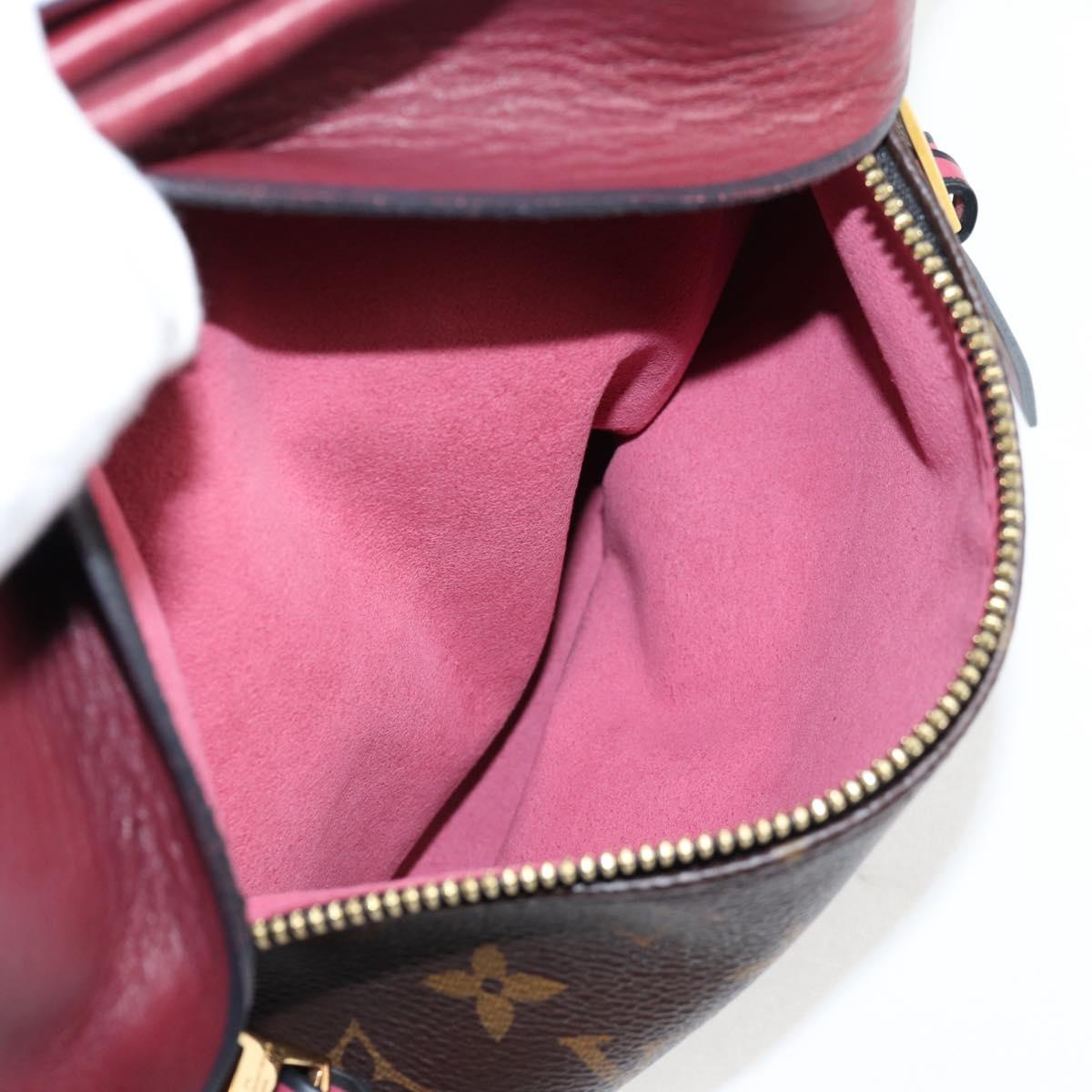 LOUIS VUITTON Monogram Tuile Reevess Bag 2way Fuchsia M43716 LV Auth 137027