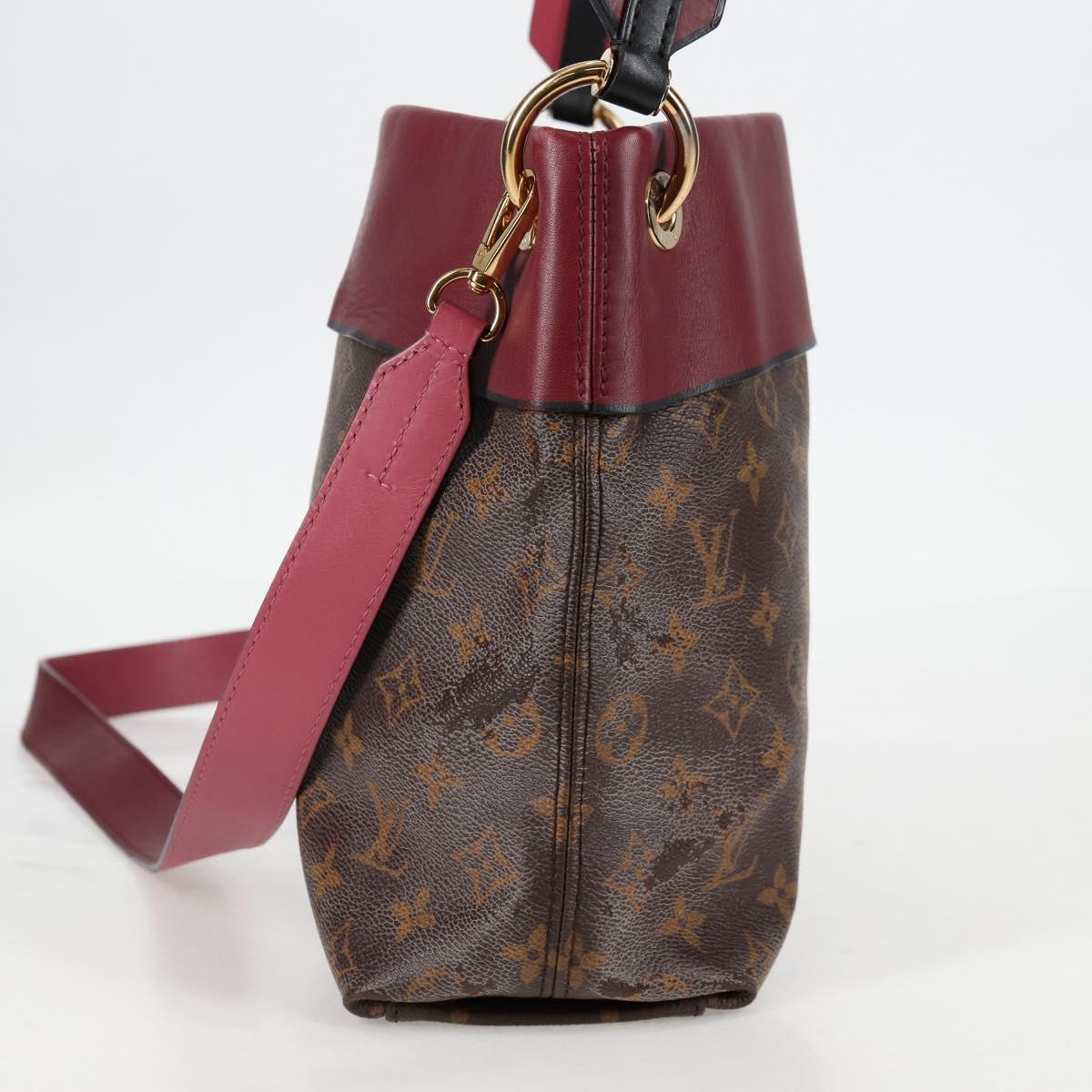 LOUIS VUITTON Monogram Tuile Reevess Bag 2way Fuchsia M43716 LV Auth 137027