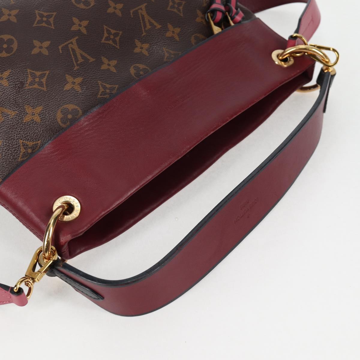 LOUIS VUITTON Monogram Tuile Reevess Bag 2way Fuchsia M43716 LV Auth 137027