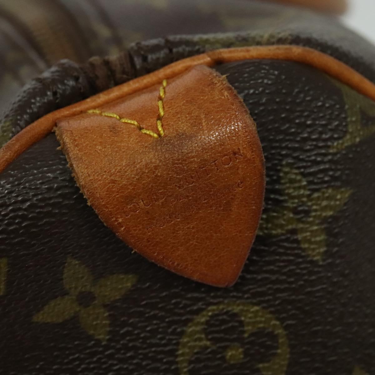 LOUIS VUITTON Monogram Speedy 35 Hand Bag M41524 LV Auth 137075