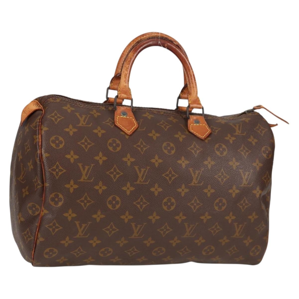 LOUIS VUITTON Monogram Speedy 35 Hand Bag M41524 LV Auth 137076