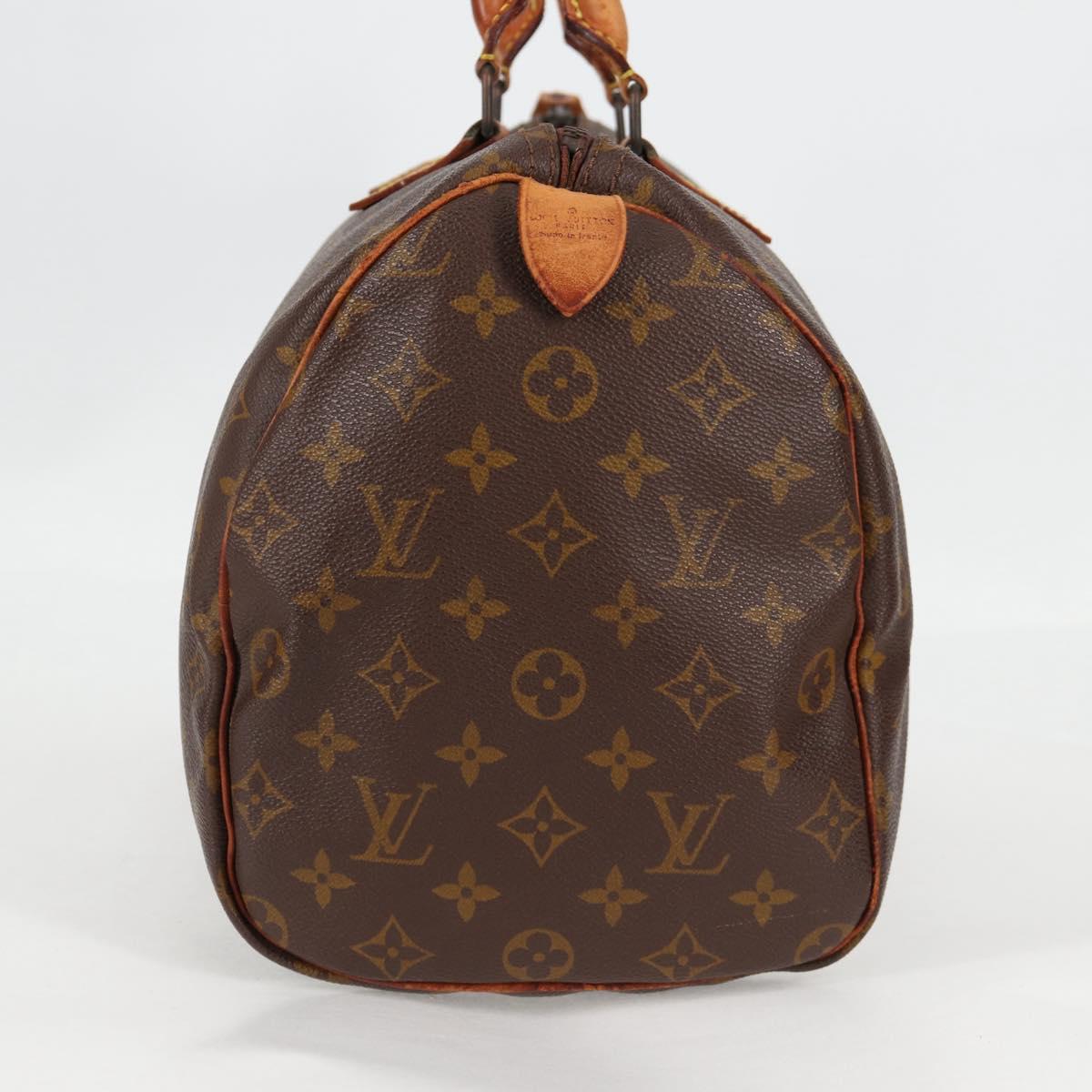 LOUIS VUITTON Monogram Speedy 35 Hand Bag M41524 LV Auth 137076