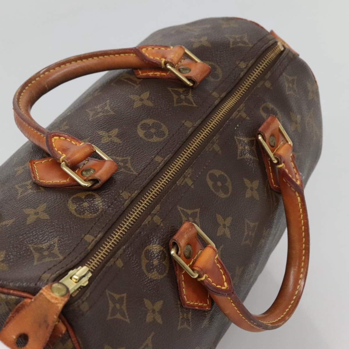 LOUIS VUITTON Monogram Speedy 30 Hand Bag M41526 LV Auth 137083