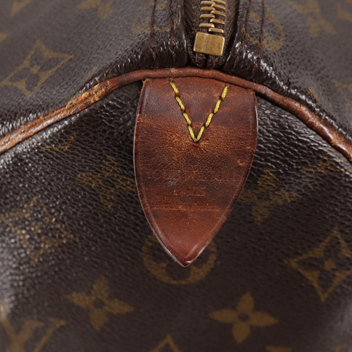 LOUIS VUITTON Monogram Speedy 35 Hand Bag M41524 LV Auth 137084