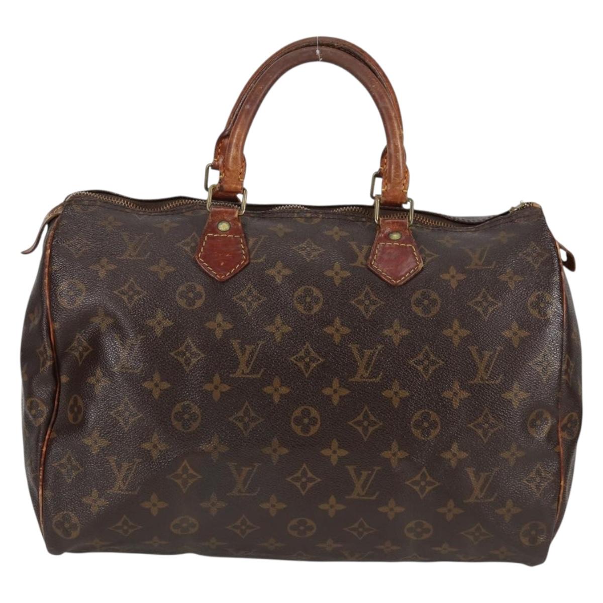 LOUIS VUITTON Monogram Speedy 35 Hand Bag M41524 LV Auth 137084