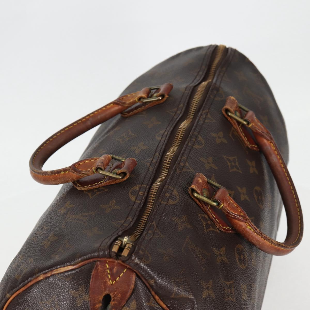 LOUIS VUITTON Monogram Speedy 35 Hand Bag M41524 LV Auth 137084