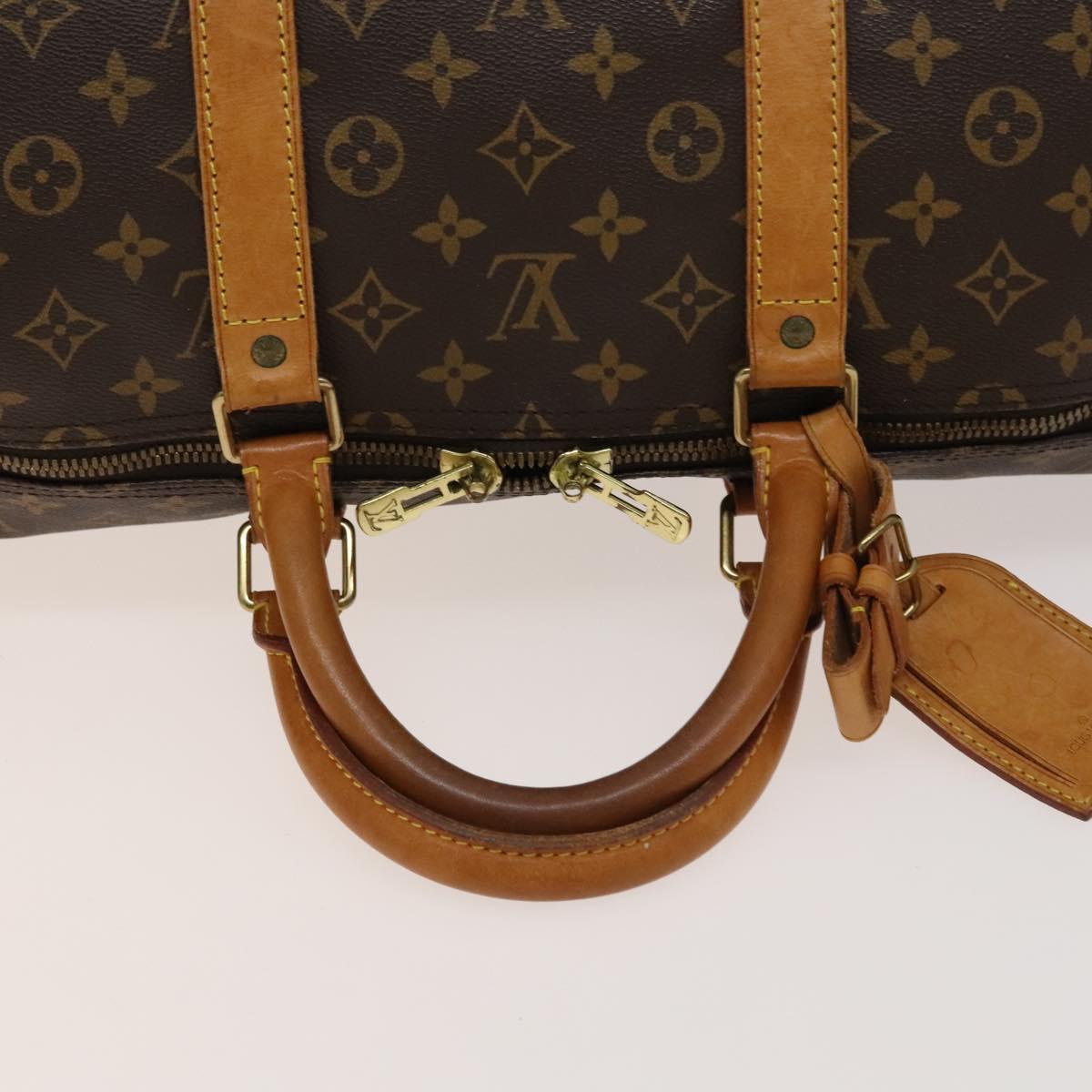 LOUIS VUITTON Monogram Keepall 55 Boston Bag M41424 LV Auth 137088