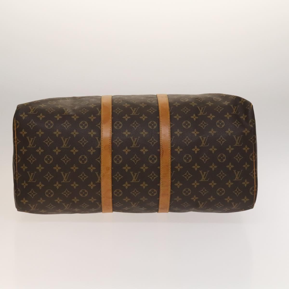LOUIS VUITTON Monogram Keepall 55 Boston Bag M41424 LV Auth 137088