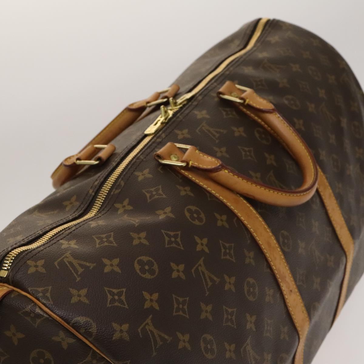 LOUIS VUITTON Monogram Keepall 55 Boston Bag M41424 LV Auth 137089