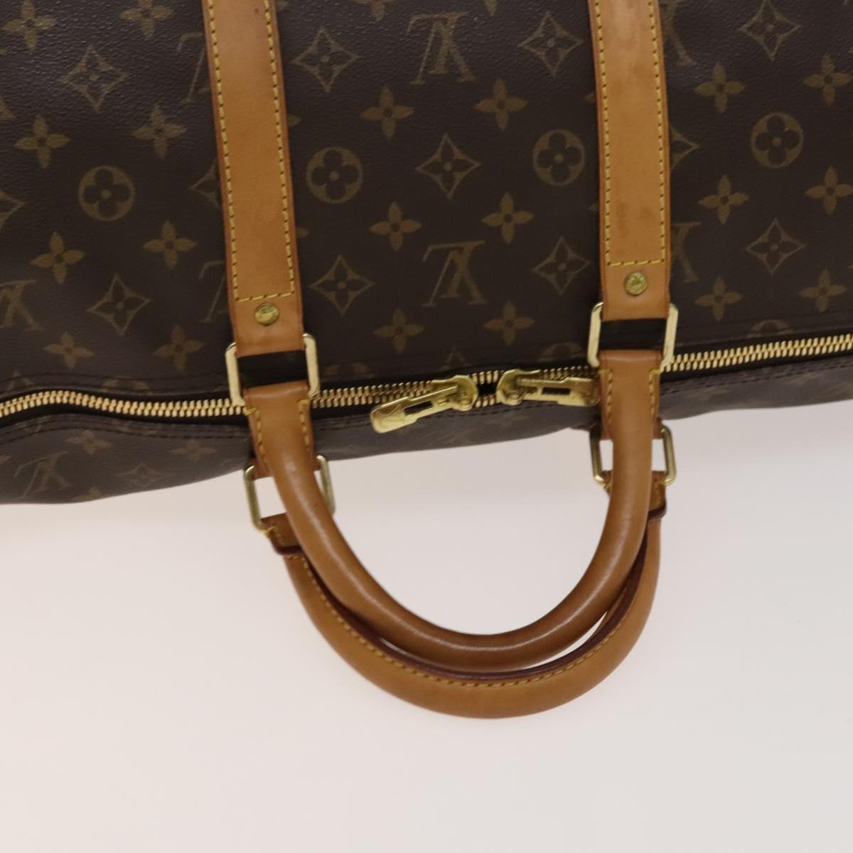 LOUIS VUITTON Monogram Keepall 55 Boston Bag M41424 LV Auth 137089