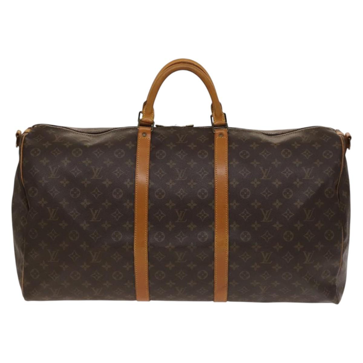 LOUIS VUITTON Monogram Keepall Bandouliere 60 Boston Bag M41412 LV Auth 137098