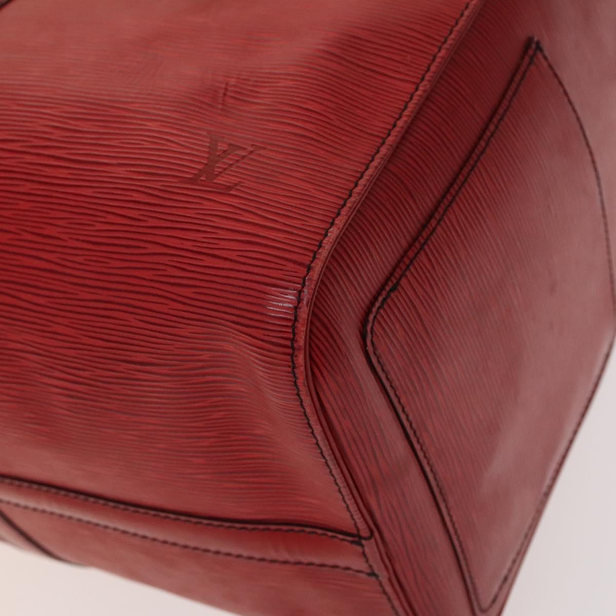 LOUIS VUITTON Epi Keepall 45 Boston Bag Red M42977 LV Auth 137106