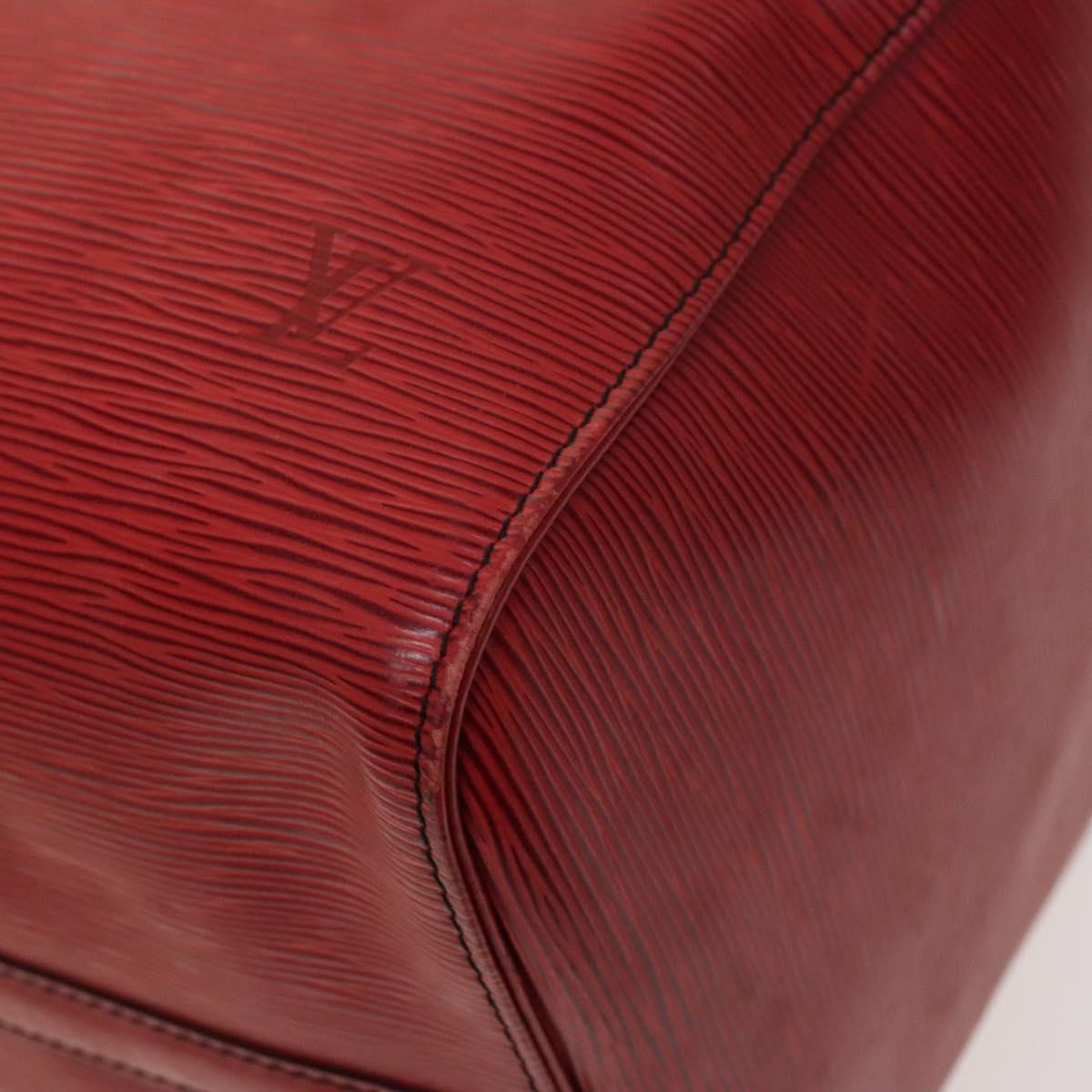 LOUIS VUITTON Epi Keepall 45 Boston Bag Red M42977 LV Auth 137106