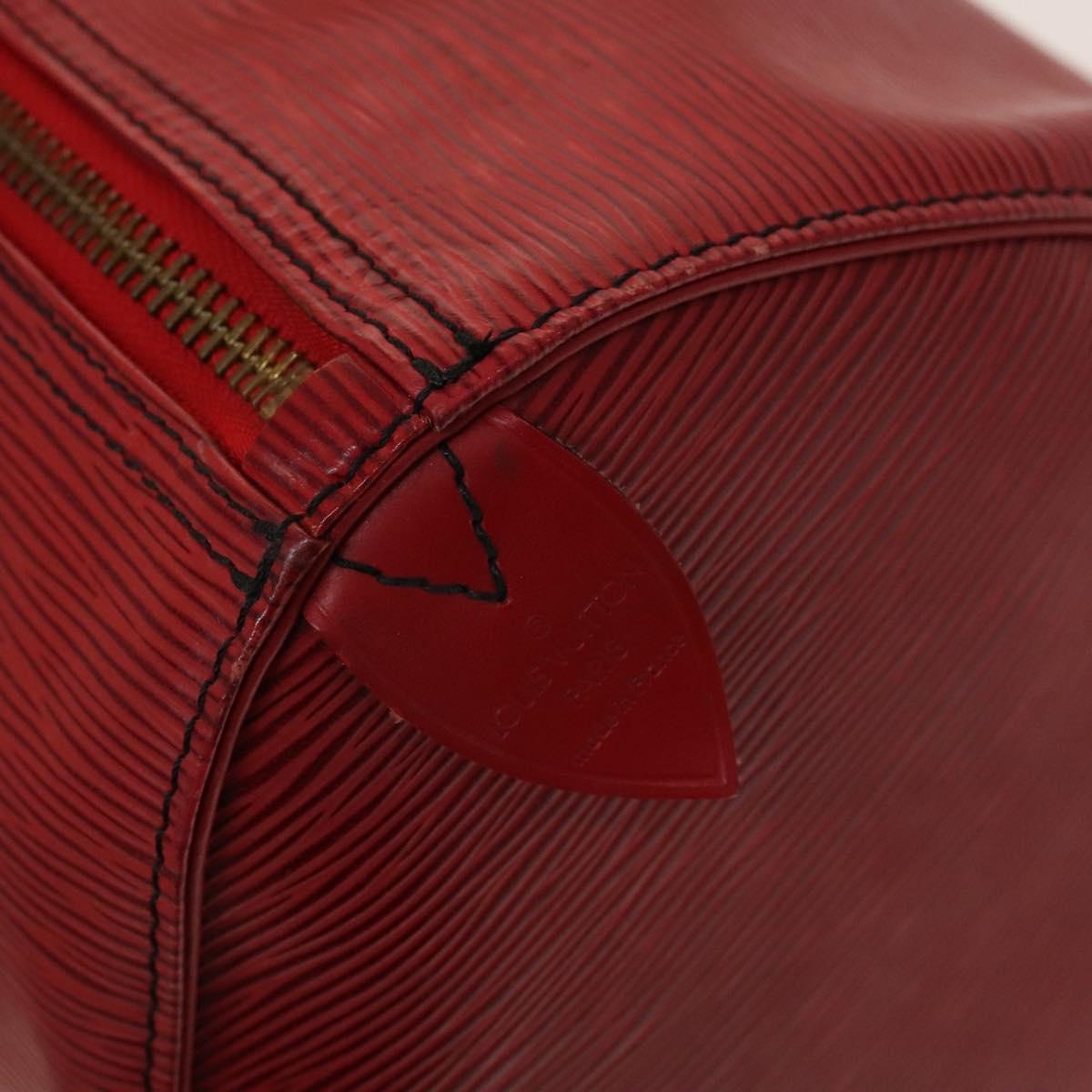 LOUIS VUITTON Epi Keepall 45 Boston Bag Red M42977 LV Auth 137106