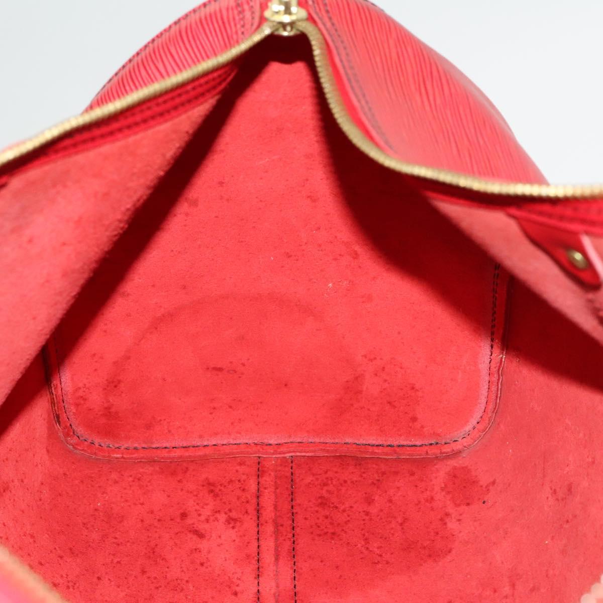 LOUIS VUITTON Epi Keepall 45 Boston Bag Red M42977 LV Auth 137106