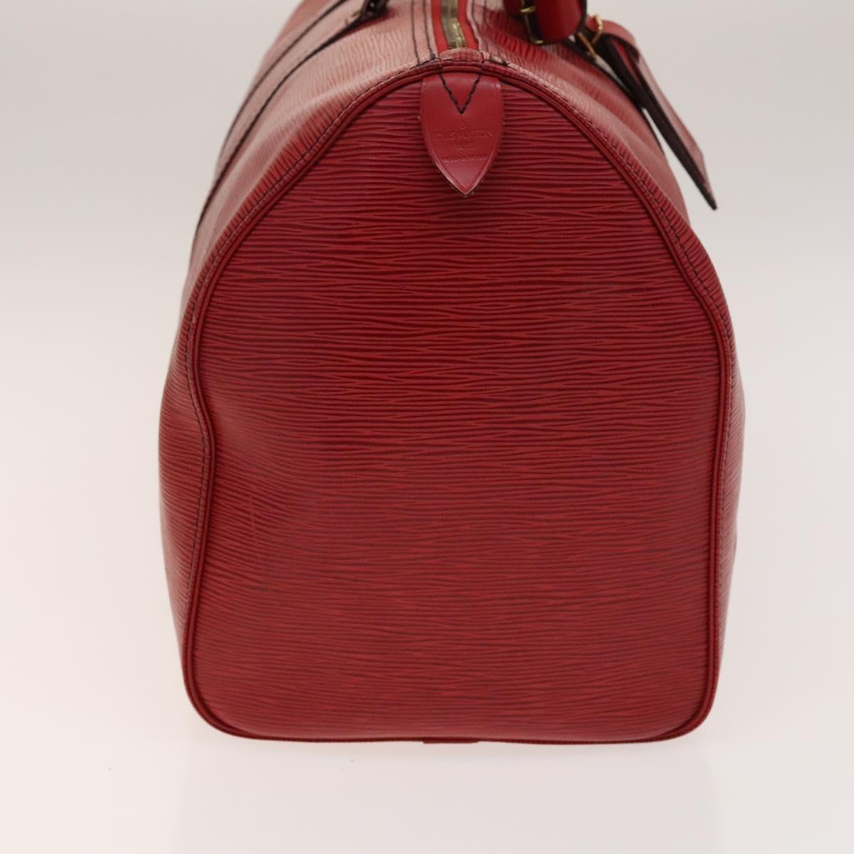 LOUIS VUITTON Epi Keepall 45 Boston Bag Red M42977 LV Auth 137106