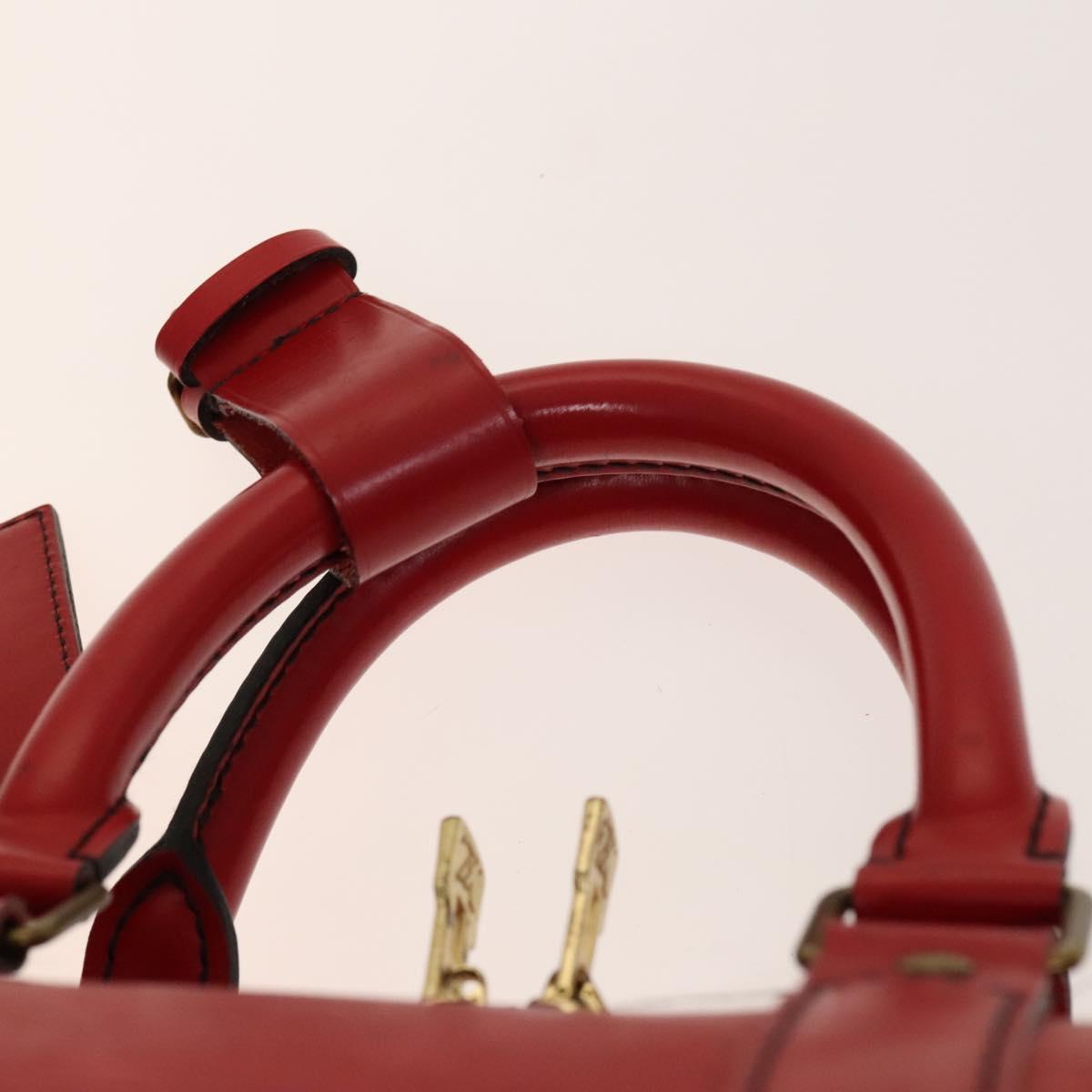 LOUIS VUITTON Epi Keepall 45 Boston Bag Red M42977 LV Auth 137106